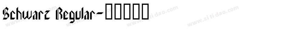 Schwarz Regular字体转换